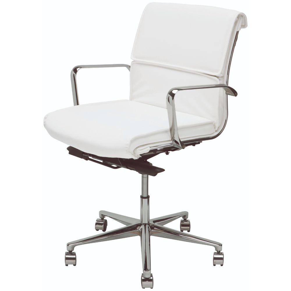 Nuevo HGJL287 LUCIA OFFICE CHAIR in WHITE